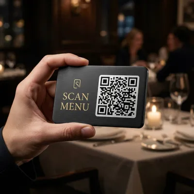 Metal Lazer İşlenmiş QR