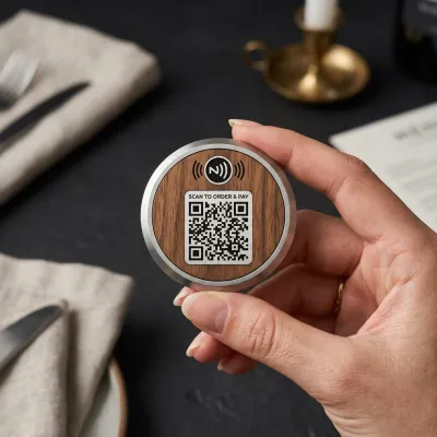 NFC + QR Ahşap Tag